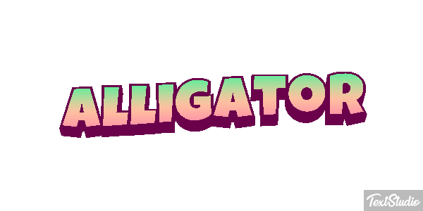 Alligator Efeito do texto
