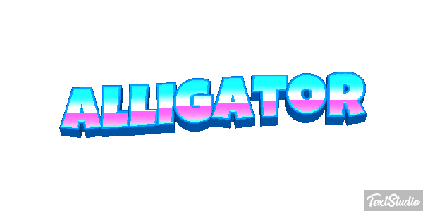 Alligator Efeito do texto