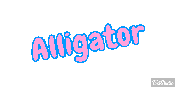 Alligator Efeito do texto