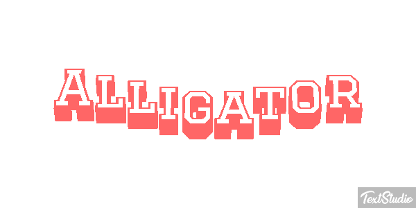Alligator Efeito do texto