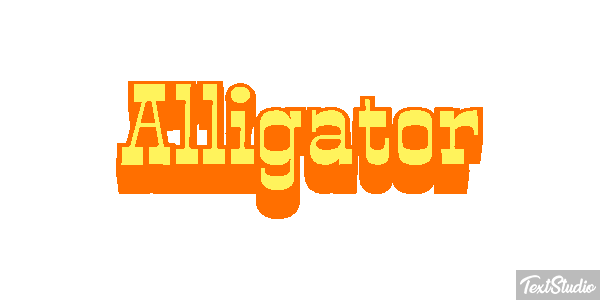 Alligator Efeito do texto