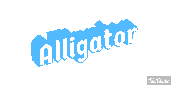 Alligator Efeito do texto