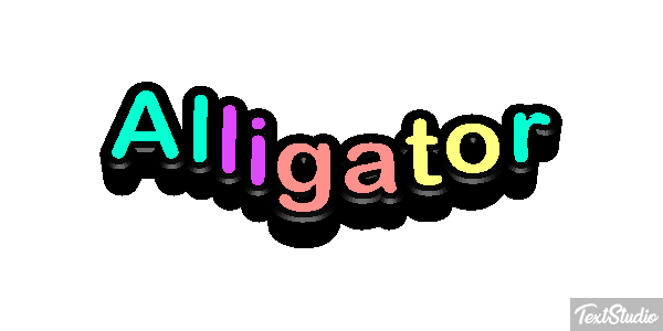 Alligator Efeito do texto