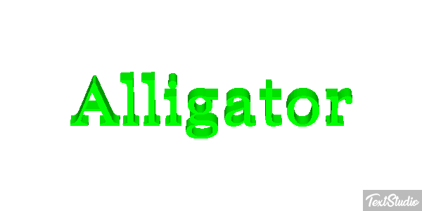 Alligator Efeito do texto