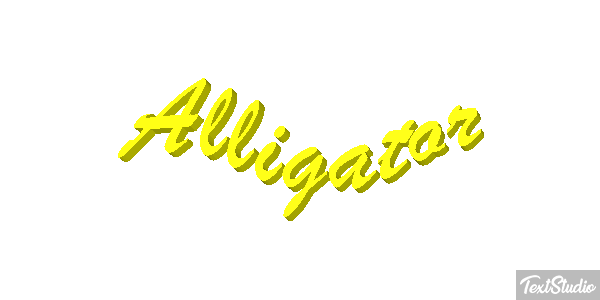 Alligator Efeito do texto