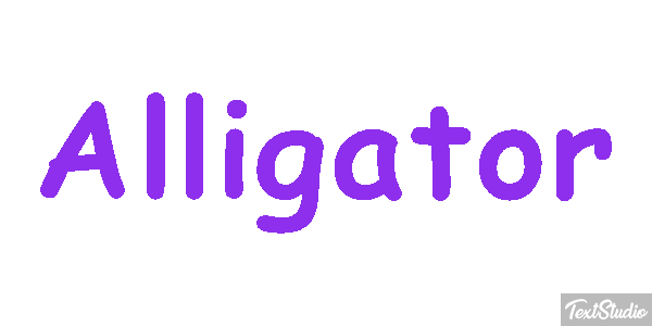 Alligator Efeito do texto