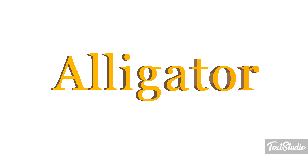 Alligator Efeito do texto
