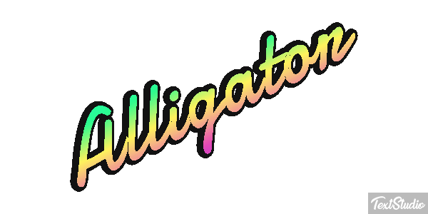 Alligator Efeito do texto