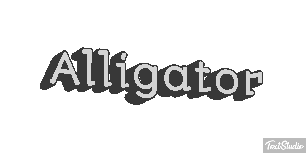 Alligator Efeito do texto