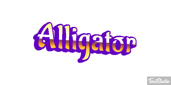 Alligator Efeito do texto