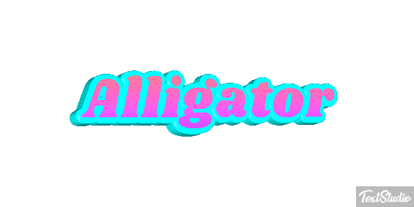 Alligator Efeito do texto