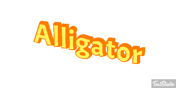 Alligator Efeito do texto