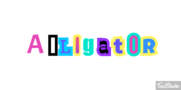Alligator Efeito do texto