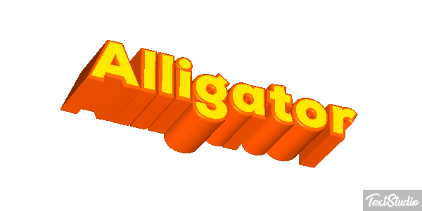 Alligator Efeito do texto