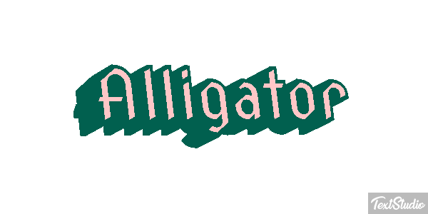 Alligator Efeito do texto