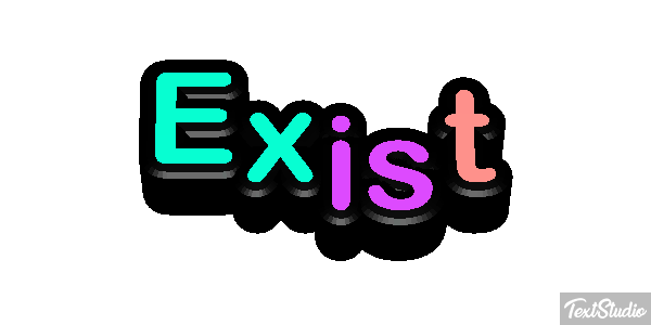 Exist Текстовый эффект