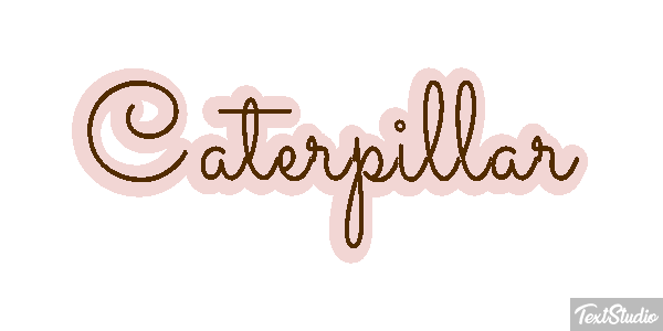 Caterpillar Texteffekt