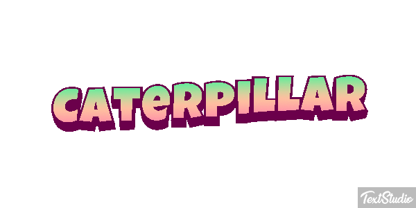 Caterpillar Texteffekt