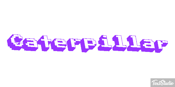 Caterpillar Texteffekt