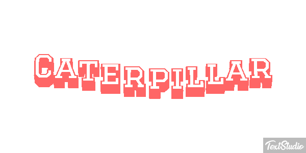 Caterpillar Texteffekt