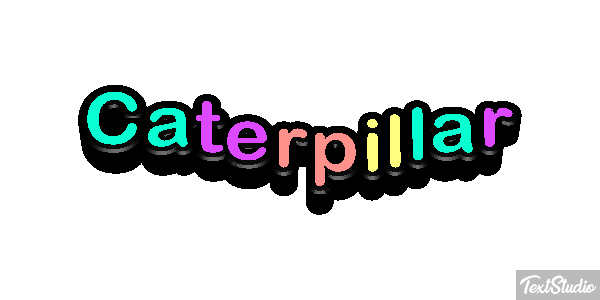 Caterpillar Texteffekt