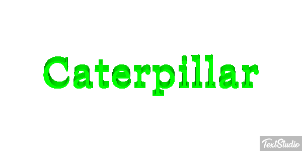 Caterpillar Texteffekt