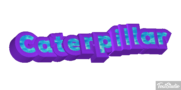 Caterpillar Texteffekt