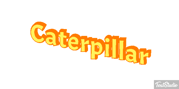 Caterpillar Texteffekt