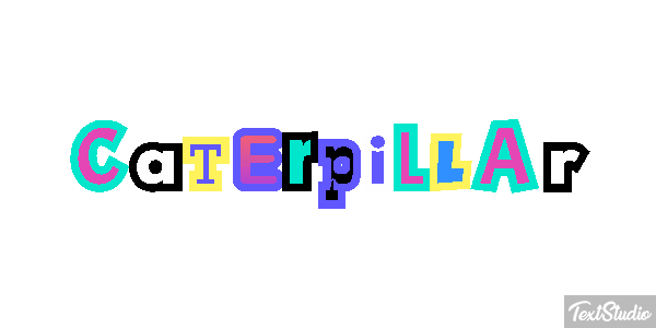 Caterpillar Texteffekt