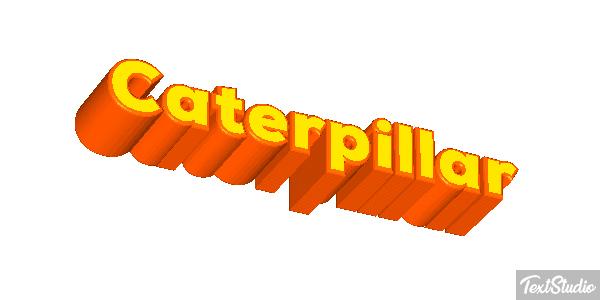 Caterpillar Texteffekt