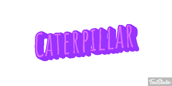 Caterpillar Texteffekt