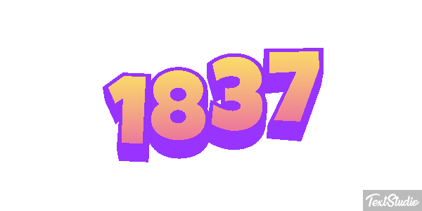 1837 Text effect