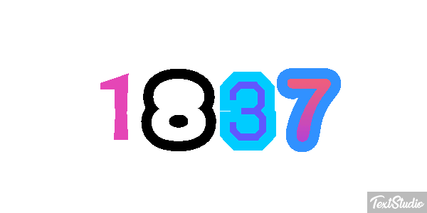1837 Text effect