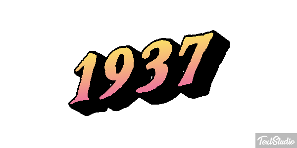 1937 Text effect
