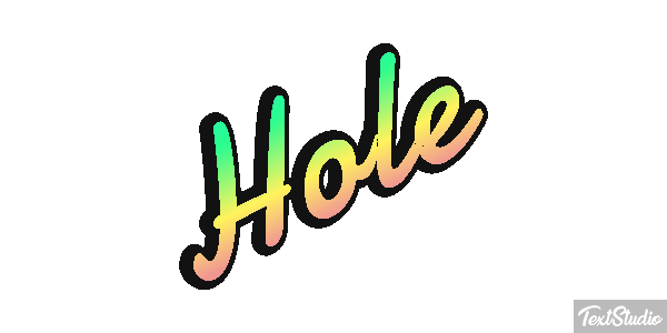 Hole Text effect