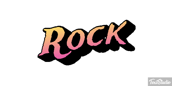 Rock Metin efekti