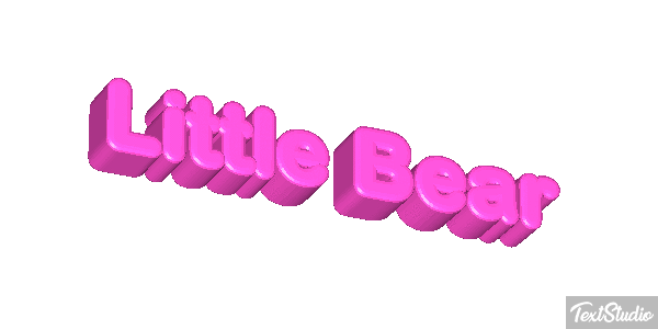 Little Bear Efeito do texto