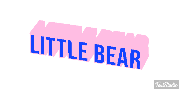 Little Bear Efeito do texto
