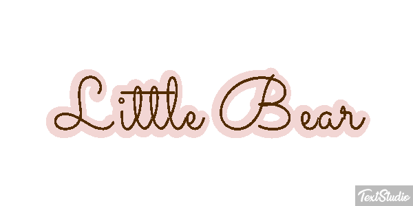 Little Bear Efeito do texto