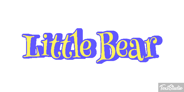 Little Bear Efeito do texto