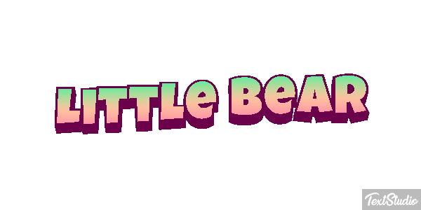 Little Bear Efeito do texto