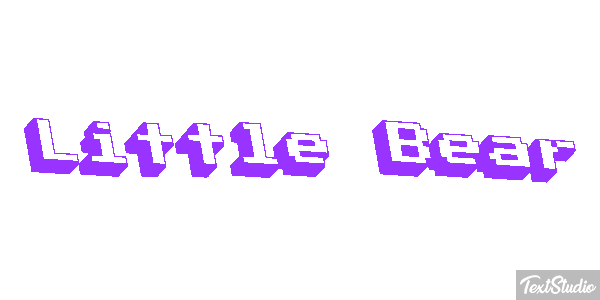 Little Bear Efeito do texto