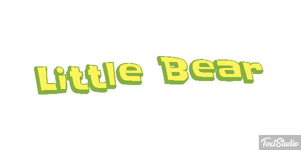 Little Bear Efeito do texto