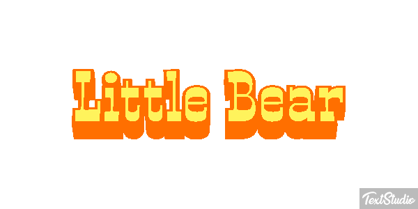 Little Bear Efeito do texto