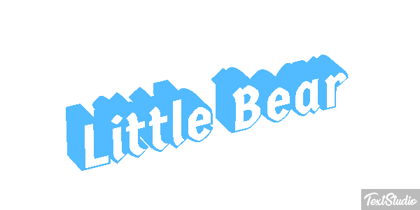 Little Bear Efeito do texto