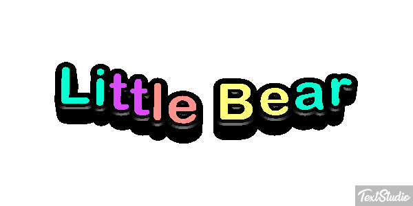 Little Bear Efeito do texto