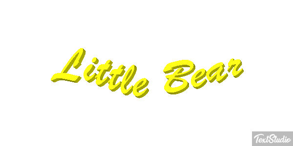 Little Bear Efeito do texto