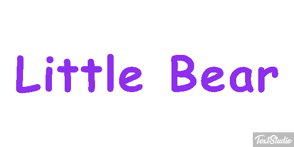 Little Bear Efeito do texto
