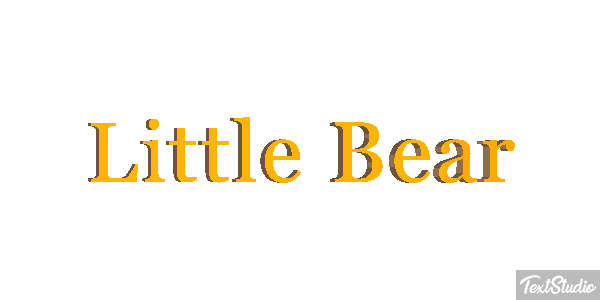 Little Bear Efeito do texto