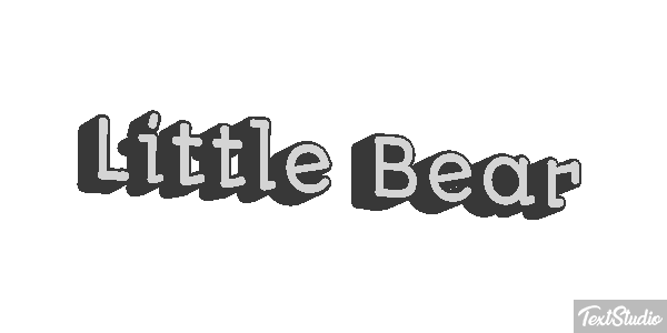 Little Bear Efeito do texto